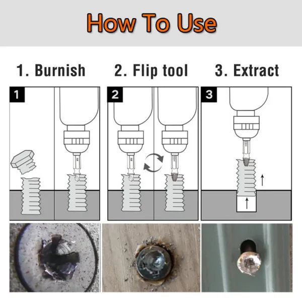 12pcs HSS Damaged Screw Extractor Set - Image 4