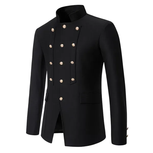 Men's Vintage Button Blazer Coat - Image 9