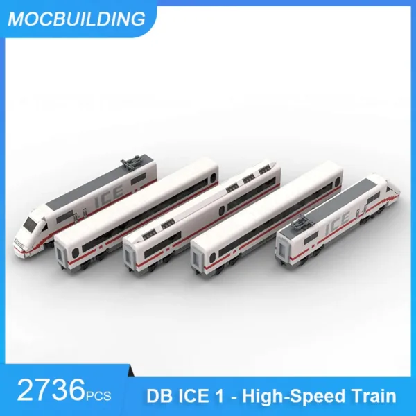 MOC Building Blocks DB ICE 1 Train Model 2736PCS - Image 3