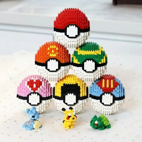 Micro Building Blocks Pikachu Pokeball Set - Image 2