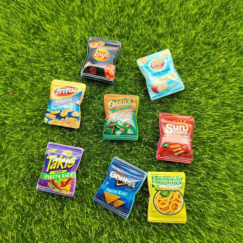 10 Pack Miniature Potato Chips Dollhouse Snacks 2 10 Pack Miniature Potato Chips Dollhouse Snacks - Image 2
