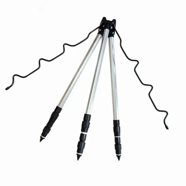 Portable Aluminum Fishing Rod Tripod Holder - Image 2