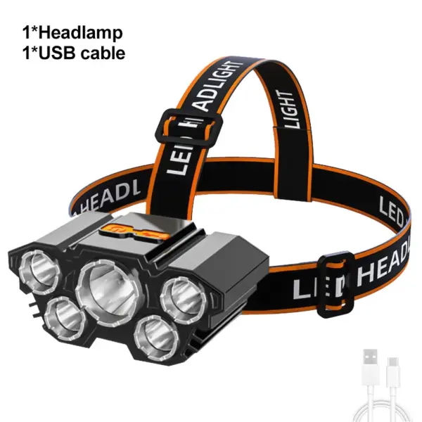 Rechargeable 5 LED Headlamp with 18650 Battery - Image 7