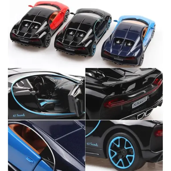 1:32 Bugatti Chiron Diecast Car Model - Image 5