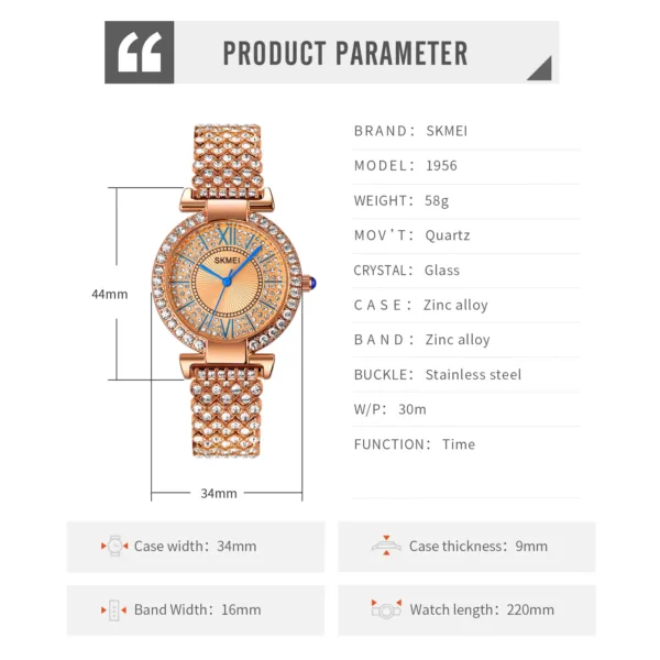 Rose Gold Women's Quartz Fashion Watch - Image 6