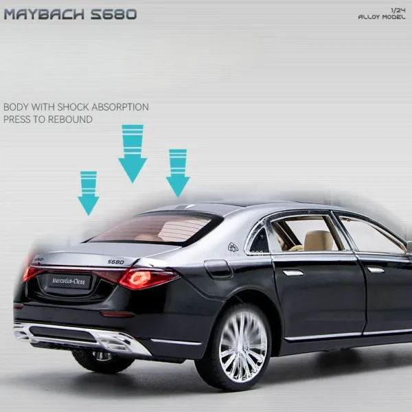 1/24 Maybach S680 Diecast Car Model Toy - Image 5