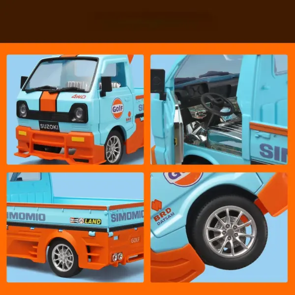 1:24 Alloy Gulf Truck Diecast Toy Car Model - Image 3