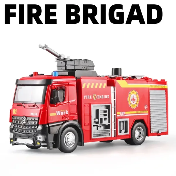 1:18 Scale Red Fire Truck Model Toy - Image 8