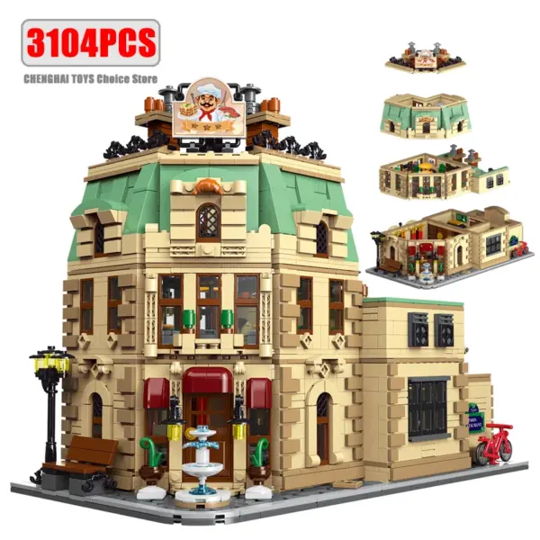 3104PCS Parisian Restaurant Building Block Set