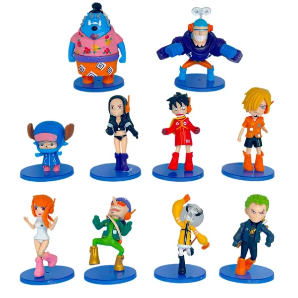 10pcs One Piece Anime Figures Luffy Zoro Dolls - Image 4