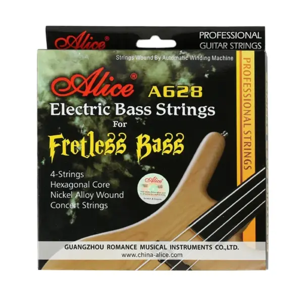 Fretless Electric Bass Strings Set by Alice A628 - Image 2