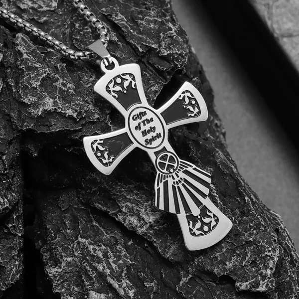 Punk Red Cross Templar Pendant Necklace - Image 43