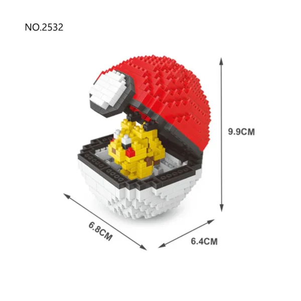 Micro Building Blocks Pikachu Pokeball Set - Image 16