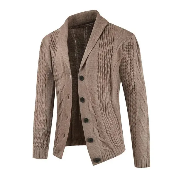 Men's Autumn Winter Knitted Sweater Coat - Image 6