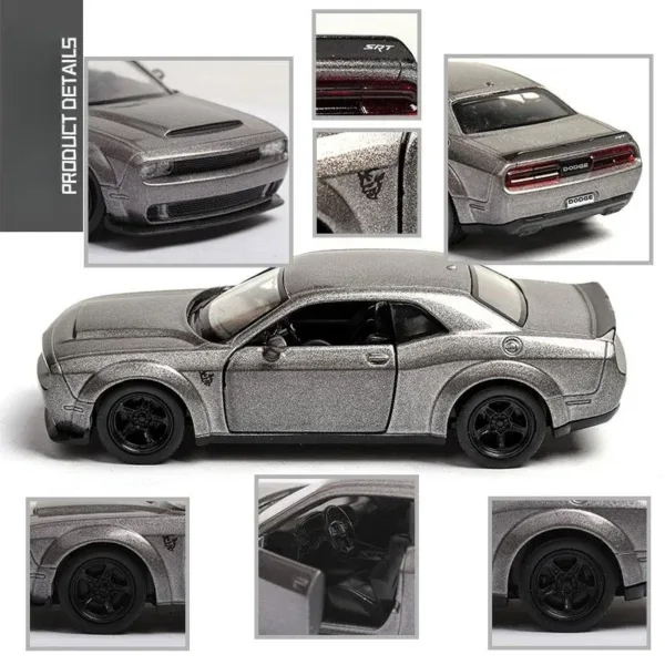 1/36 Dodge Challenger SRT Diecast Toy Car - Image 6