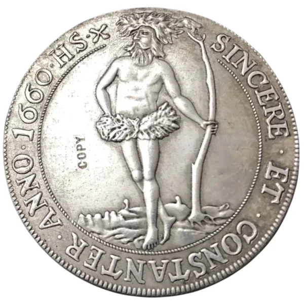 1660 Silver Plated Replica Thaler Coin