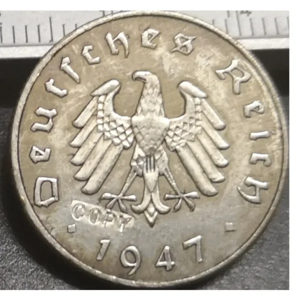 1947 Germany 10 Reichspfennig Replica Coin - Image 3