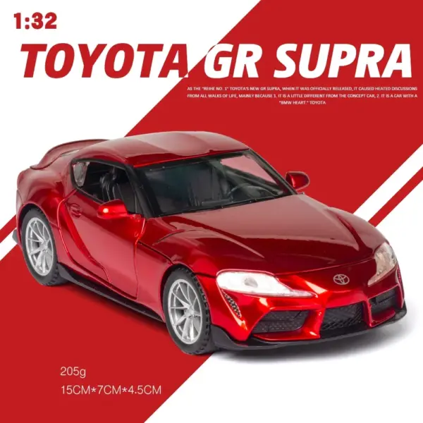 Toyota GR Supra Diecast Car Model with Lights - Image 7