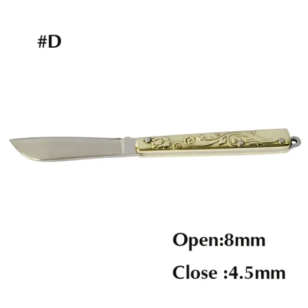 Mini Brass Folding Knife for Keychain EDC - Image 18