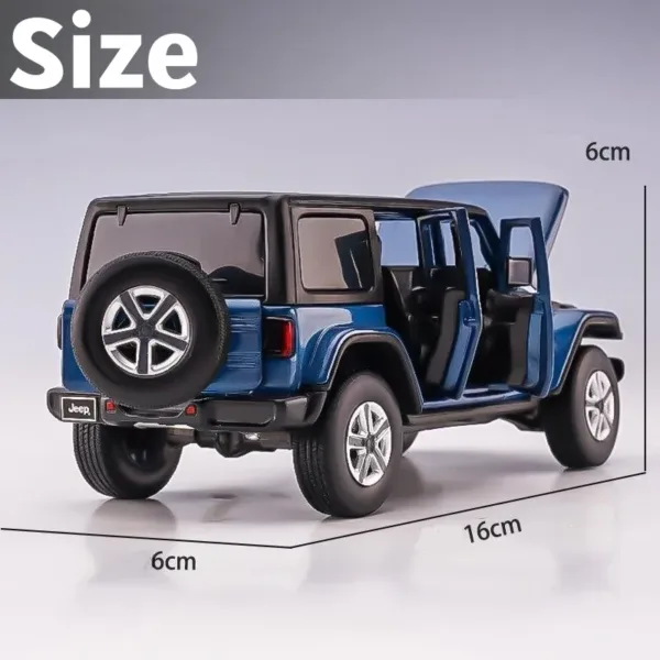 1:32 Scale Jeep Wrangler Diecast Model Car - Image 4