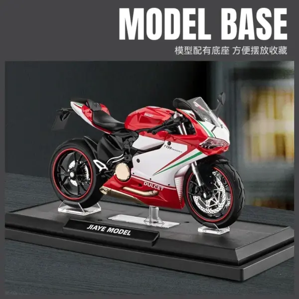 1:12 Scale Ducati 1199 Metal Motorcycle Model - Image 4