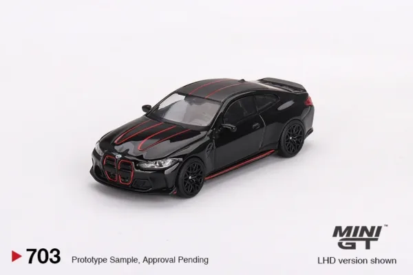 1/64 Diecast BMW M4 CSL Black Model Car - Image 2