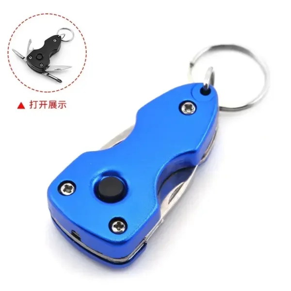 6-in-1 Folding Mini Keychain Knife with LED - Image 11