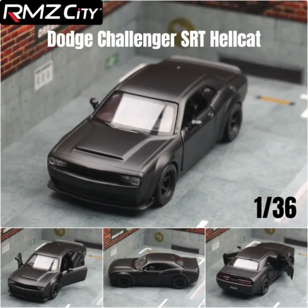 1/36 Dodge Challenger SRT Hellcat Diecast Car - Image 8