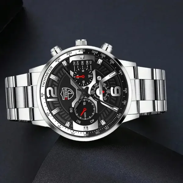 5PCS Fashion Stainless Steel Quartz Watches Set - Image 4