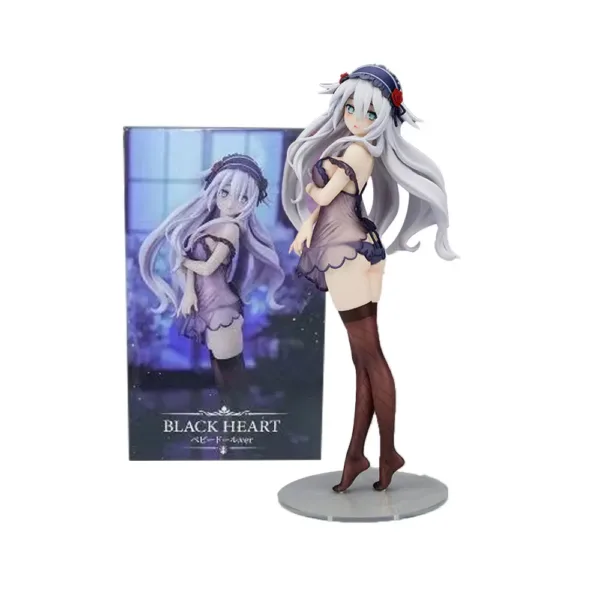 24CM Black Heart Anime Figure Model Toy