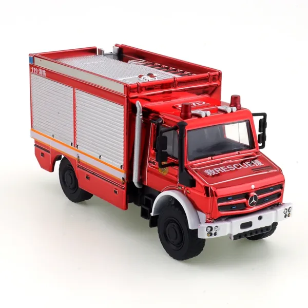 1/64 Scale Alloy Unimog Fire Truck Model - Image 4