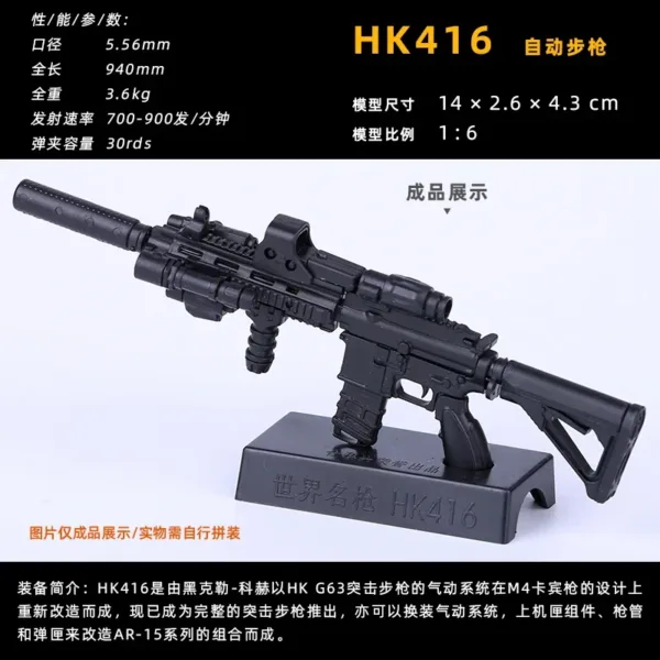 1/6 Scale Submachine Gun Toy Model for Figures - Image 12