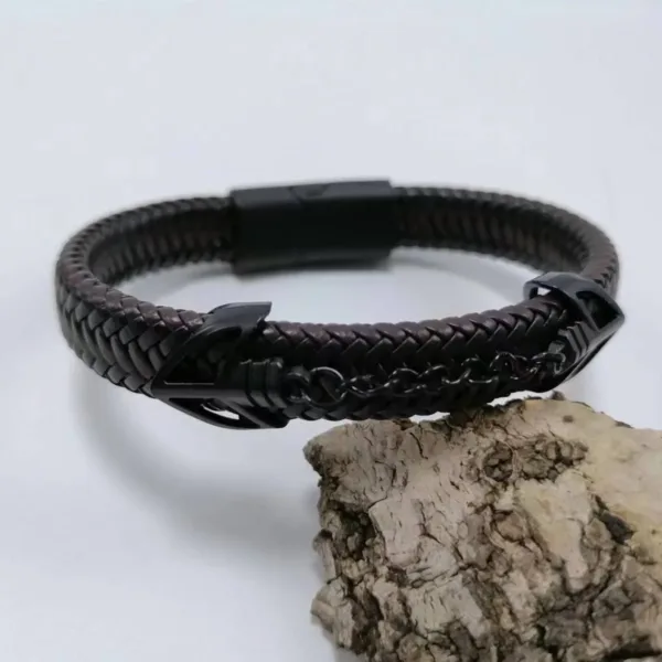 Punk Vintage Leather Cuff Bracelet for Unisex - Image 13