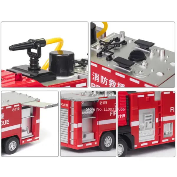 1/50 Scale Ladder Fire Engine Model Toy - Image 3