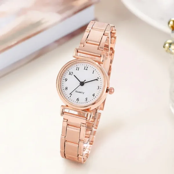 Fashion Women Quartz Watch with Alloy Band - Image 3