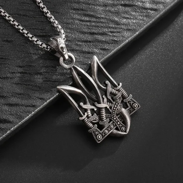 Retro Punk Trident Pendant Necklace for Everyone - Image 42