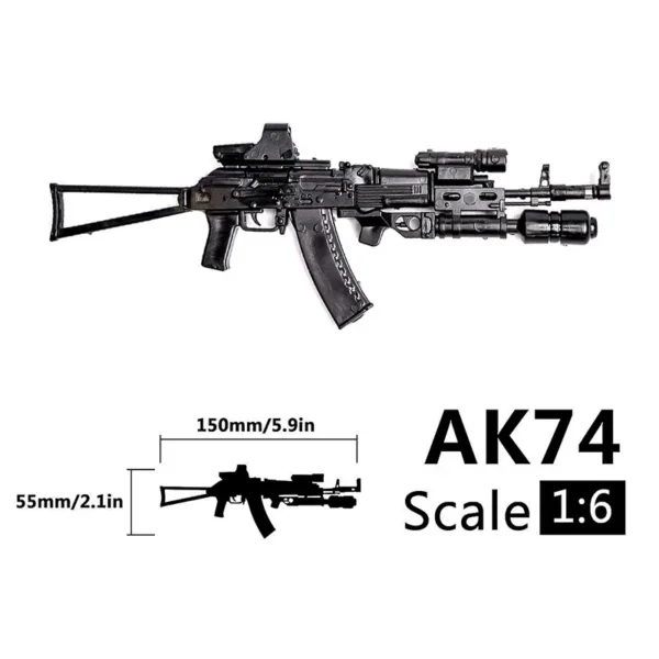 1/6 Scale AK47 AK74 MG42 Toy Gun Model - Image 9