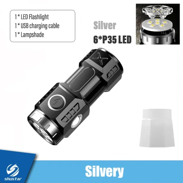 Rechargeable Mini LED Flashlight with Magnet - Image 7