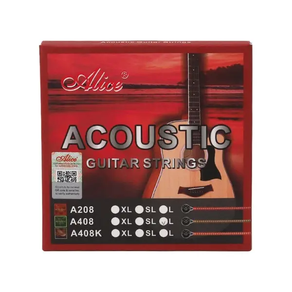 Alice A408 Acoustic Guitar String Set Light Gauge - Image 2