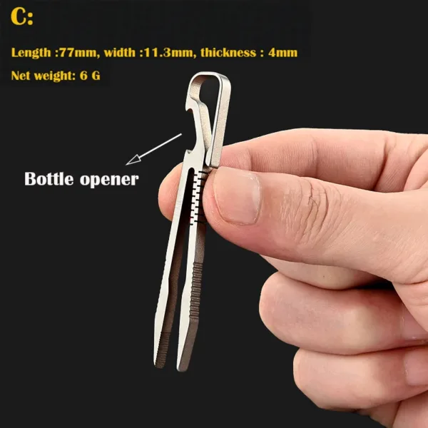 TC4 Titanium Steel Multifunctional Tweezer Tool - Image 8