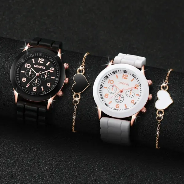 2PCS Geneva Women's Quartz Watch Set