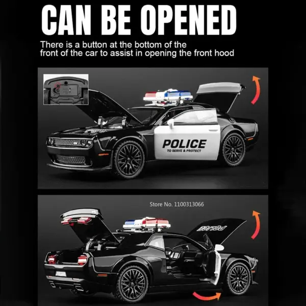 1:32 Police Car Model with Light and Sound - Image 3