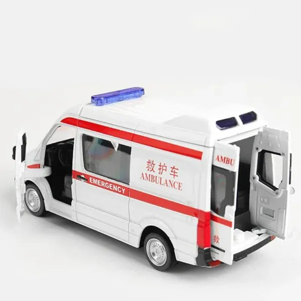 15CM 1:36 Scale Metal Ambulance Toy Car - Image 6