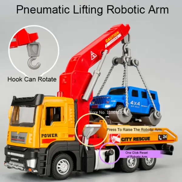 1:32 Scale Alloy Diecast Rescue Vehicle Model - Image 2