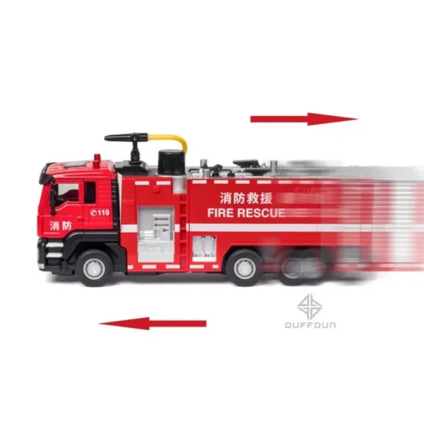 1:50 Scale Fire Engine Diecast Model Toy - Image 5