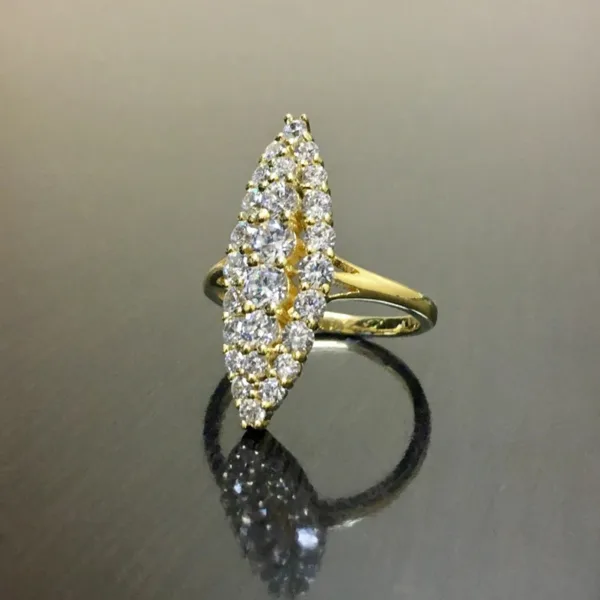 Trendy Geometric Gold CZ Wedding Ring for Women - Image 5