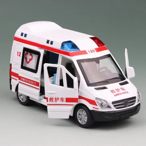 1:32 Diecast Ambulance Model with Sound & Light - Image 3