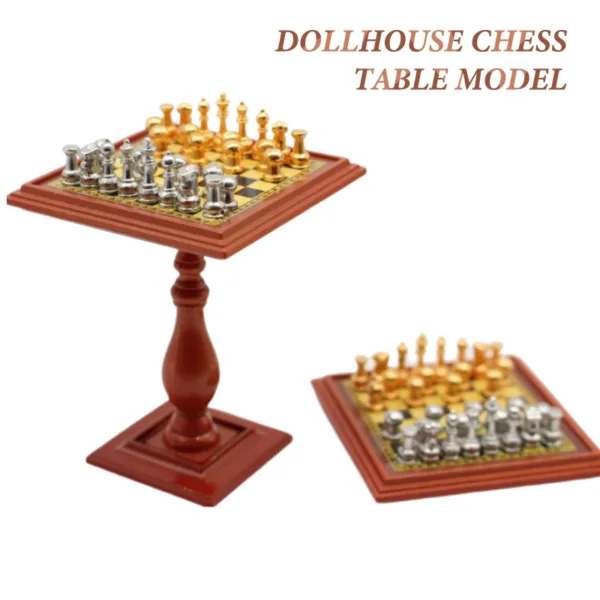 1:12 Scale Dollhouse Miniature Chess Set