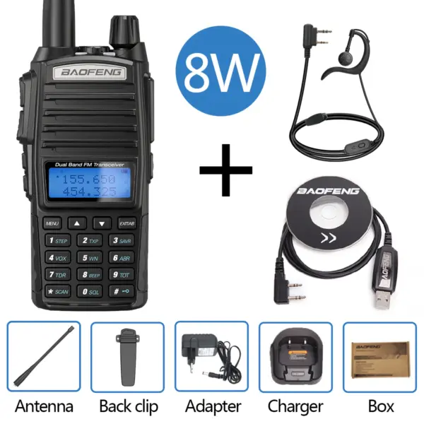 Baofeng UV-82 Dual PTT Walkie Talkie 8W - Image 13