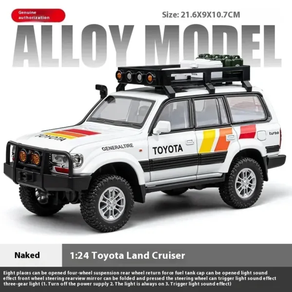 1:24 Toyota Land Cruiser LC80 Diecast Model - Image 7